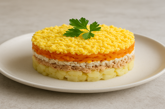 Мимоза без майонеза